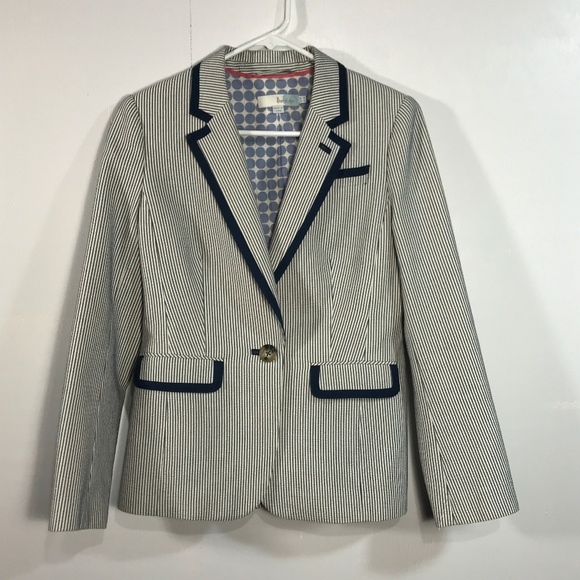 Boden Jackets & Blazers - Boden Blue and White Pinstripe blazer 4 R